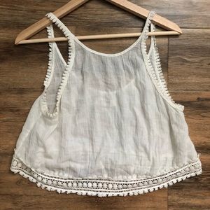 ARITZIA cropped white blouse